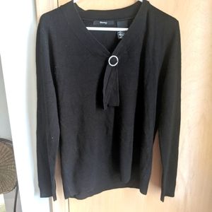 Raisey XL Black Sweater with Crystal Detail.
